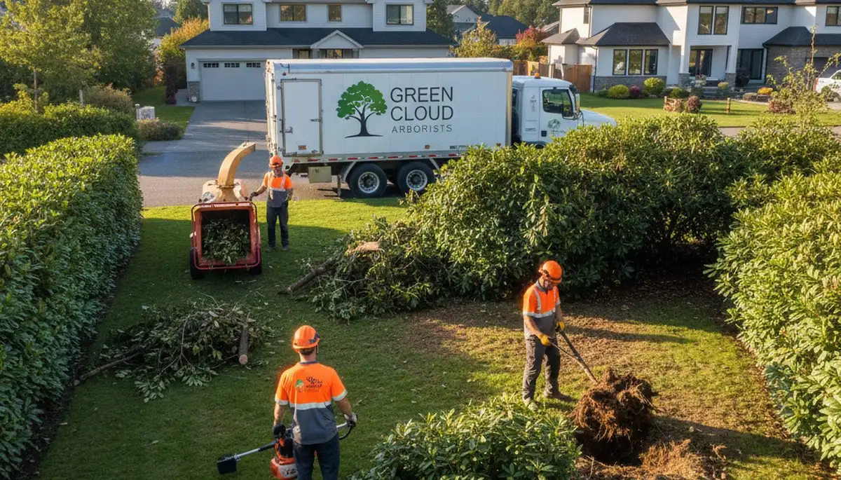 Professional shrub removal service in Tampa, FL clearing overgrown and damaged bushes