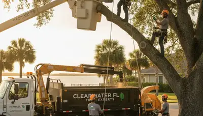 Professional tree removal service in Tampa FL safely clearing residential property trees